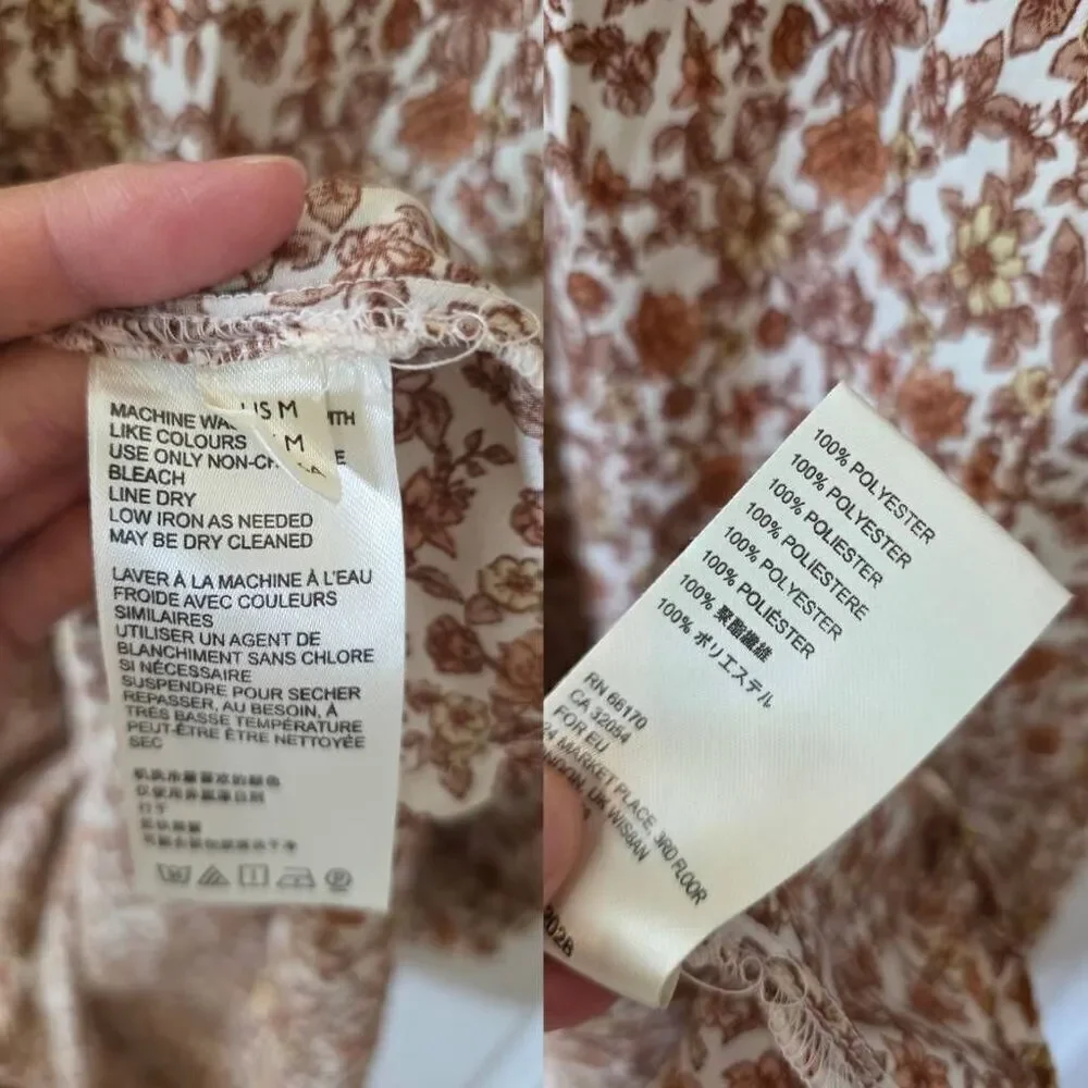 Free People Aglow Midi Dress in Tea Combo M NWT